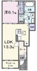 クレール六番館の物件間取画像